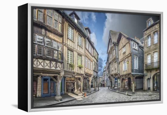 DINAN , place des Merciers.-Philippe Manguin-Framed Premier Image Canvas