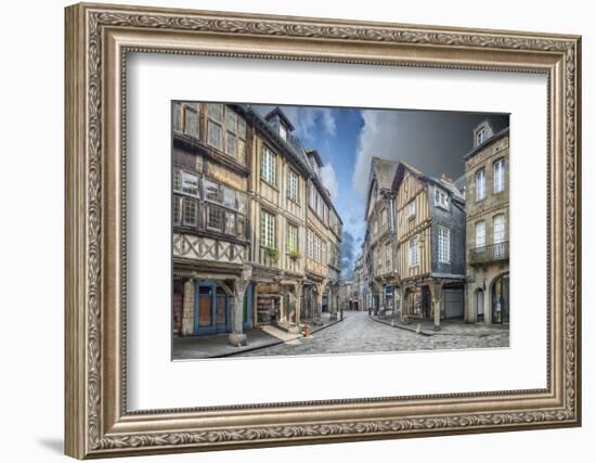 DINAN , place des Merciers.-Philippe Manguin-Framed Photographic Print