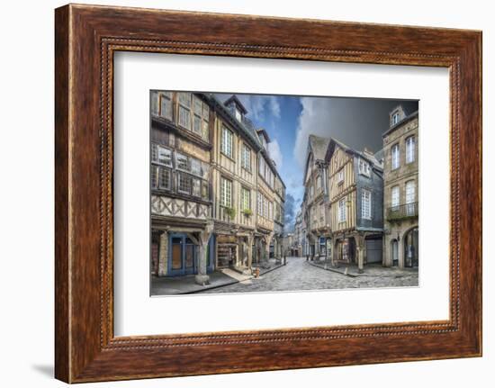 DINAN , place des Merciers.-Philippe Manguin-Framed Photographic Print