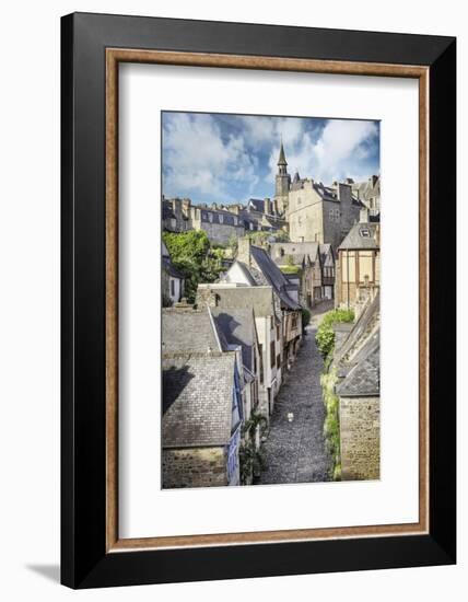 Dinan, the Famous Jerzual Street-Philippe Manguin-Framed Photographic Print