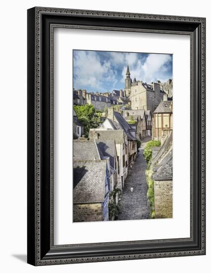 Dinan, the Famous Jerzual Street-Philippe Manguin-Framed Photographic Print