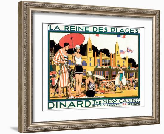 Dinard, La Reine Des Plages-Kenneth Shoesmith-Framed Art Print