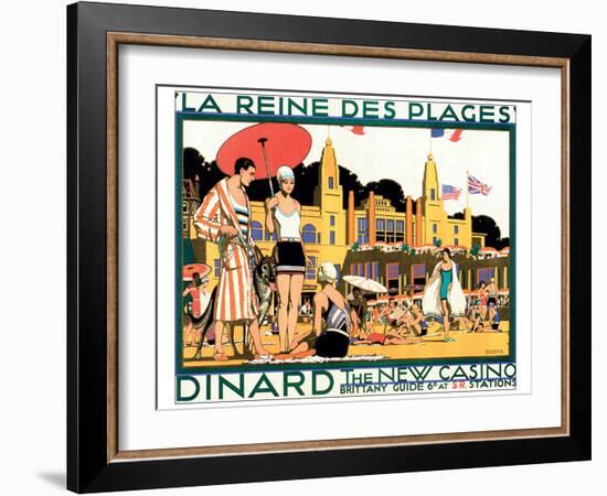 Dinard, La Reine Des Plages-Kenneth Shoesmith-Framed Art Print