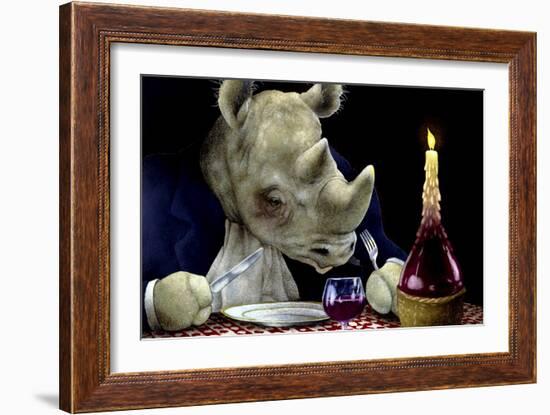 Dine-oceros-Will Bullas-Framed Giclee Print