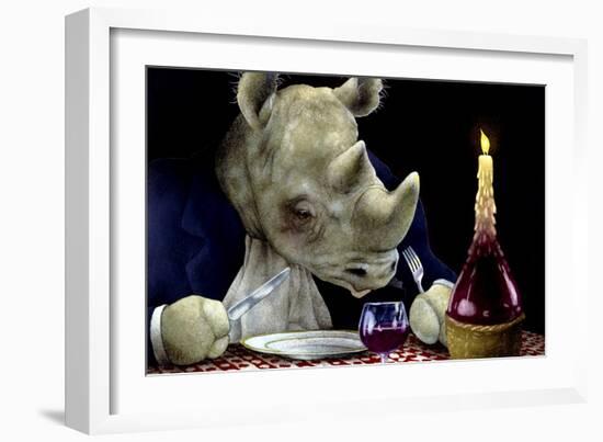 Dine-oceros-Will Bullas-Framed Giclee Print