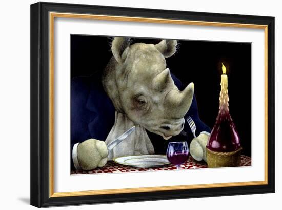 Dine-oceros-Will Bullas-Framed Giclee Print