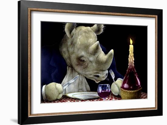 Dine-oceros-Will Bullas-Framed Premium Giclee Print