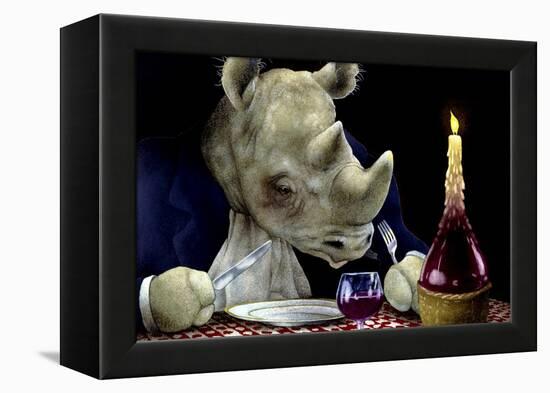 Dine-oceros-Will Bullas-Framed Premier Image Canvas