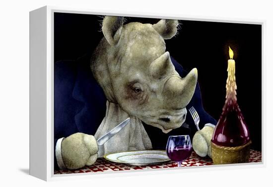 Dine-oceros-Will Bullas-Framed Premier Image Canvas