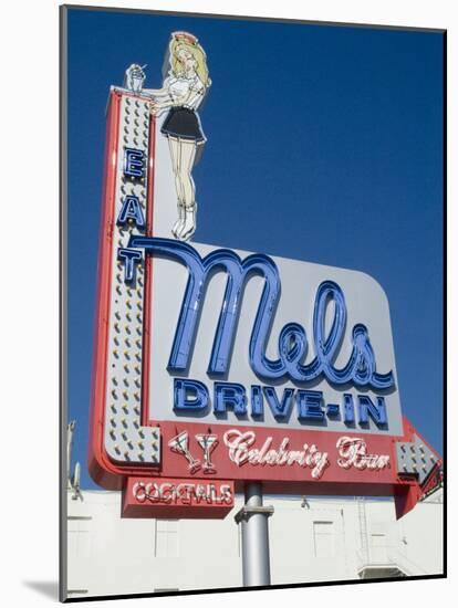 Diner Sign, Hollywood, Los Angeles, California, USA-Ethel Davies-Mounted Photographic Print