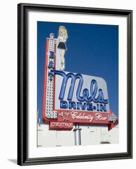 Diner Sign, Hollywood, Los Angeles, California, USA-Ethel Davies-Framed Photographic Print