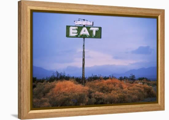 Diner Sign in Mojave Desert-Paul Souders-Framed Premier Image Canvas