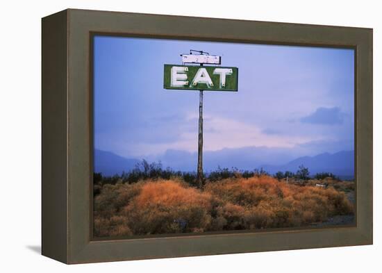 Diner Sign in Mojave Desert-Paul Souders-Framed Premier Image Canvas