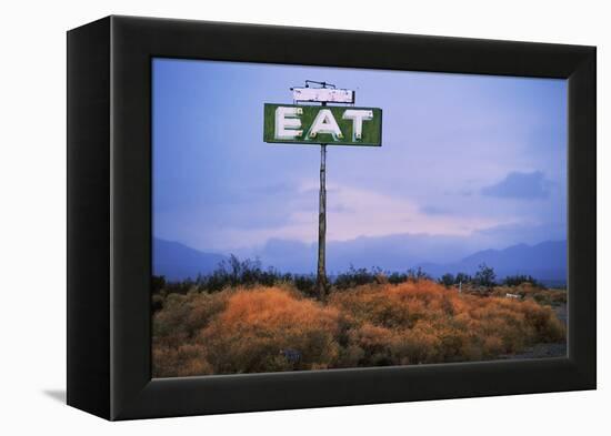 Diner Sign in Mojave Desert-Paul Souders-Framed Premier Image Canvas