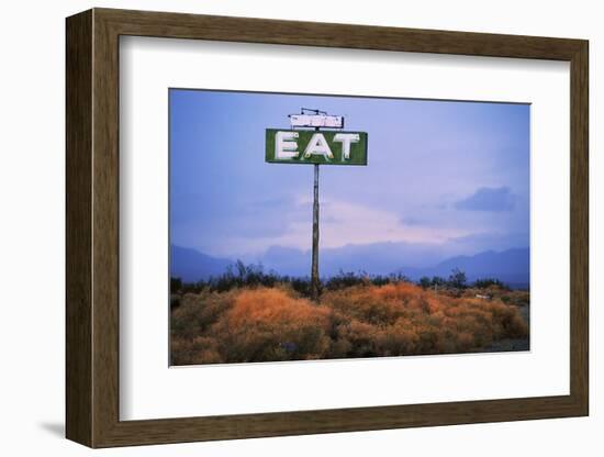 Diner Sign in Mojave Desert-Paul Souders-Framed Premium Photographic Print