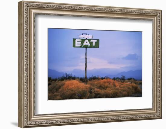Diner Sign in Mojave Desert-Paul Souders-Framed Photographic Print