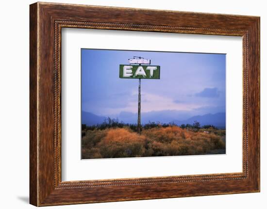 Diner Sign in Mojave Desert-Paul Souders-Framed Photographic Print