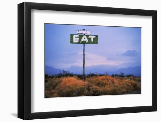 Diner Sign in Mojave Desert-Paul Souders-Framed Photographic Print