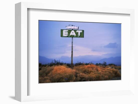 Diner Sign in Mojave Desert-Paul Souders-Framed Photographic Print