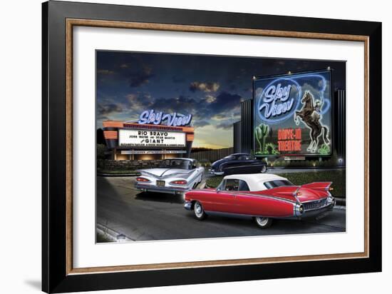 Diners and Cars IV-null-Framed Art Print