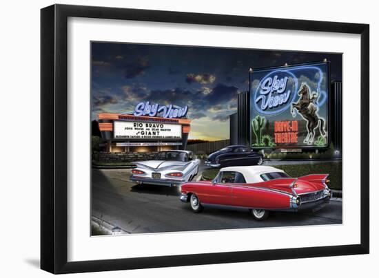 Diners and Cars IV-null-Framed Art Print