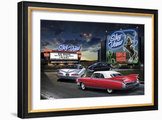 Diners and Cars IV-null-Framed Art Print