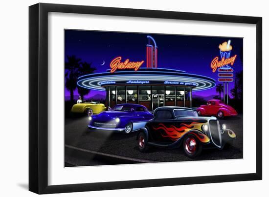 Diners and Cars VII-null-Framed Art Print