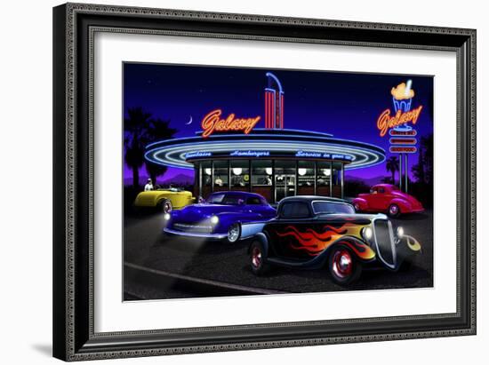 Diners and Cars VII-null-Framed Art Print