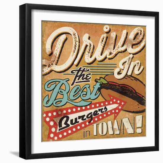 Diners and Drive Ins I-Pela Design-Framed Art Print