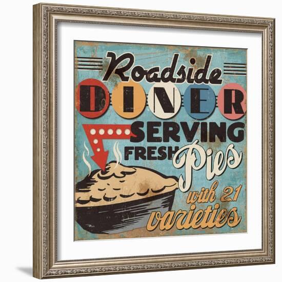 Diners and Drive Ins II-Pela Design-Framed Premium Giclee Print