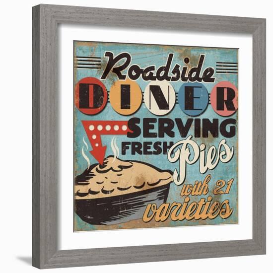 Diners and Drive Ins II-Pela Design-Framed Premium Giclee Print