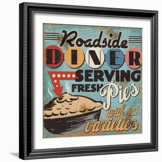 Diners and Drive Ins II-Pela Design-Framed Premium Giclee Print