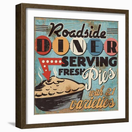 Diners and Drive Ins II-Pela Design-Framed Art Print