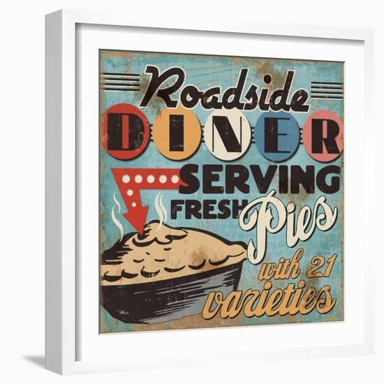 Diners and Drive Ins II-Pela Design-Framed Art Print