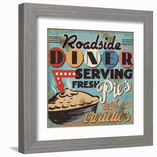 Diners and Drive Ins II-Pela Design-Framed Art Print