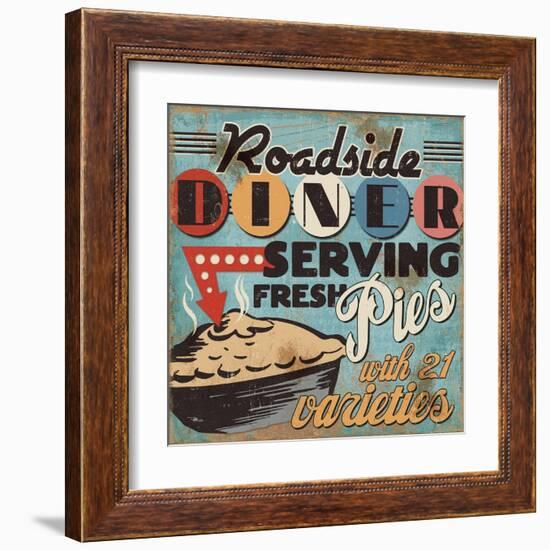 Diners and Drive Ins II-Pela Design-Framed Art Print