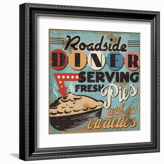 Diners and Drive Ins II-Pela Design-Framed Art Print