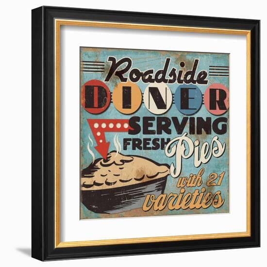 Diners and Drive Ins II-Pela Design-Framed Art Print