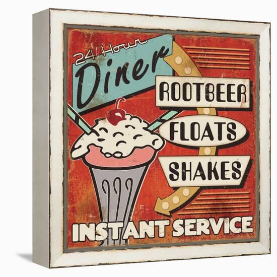 Diners and Drive Ins III-Pela Design-Framed Stretched Canvas