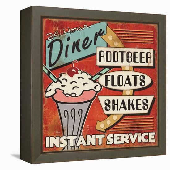 Diners and Drive Ins III-Pela Design-Framed Stretched Canvas