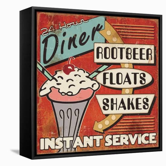 Diners and Drive Ins III-Pela Design-Framed Stretched Canvas