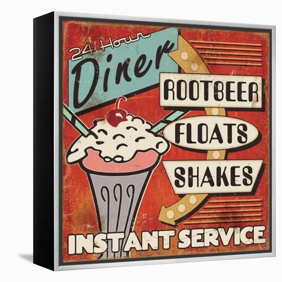 Diners and Drive Ins III-Pela Design-Framed Stretched Canvas