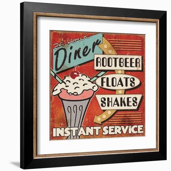 Diners and Drive Ins III-Pela Design-Framed Art Print