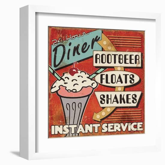 Diners and Drive Ins III-Pela Design-Framed Art Print