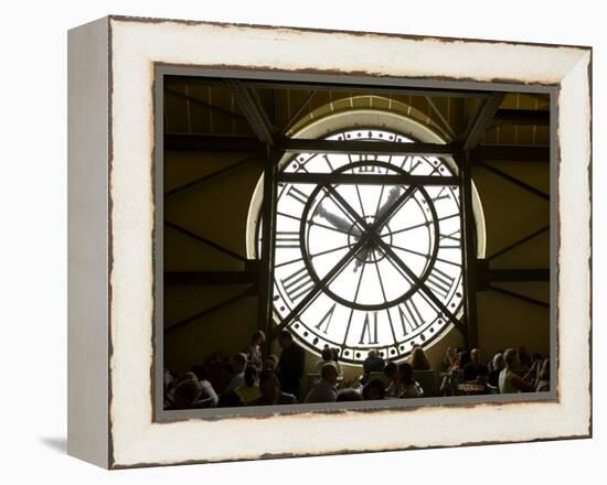 Diners Behind Famous Clocks in the Musee d'Orsay, Paris, France-Jim Zuckerman-Framed Premier Image Canvas