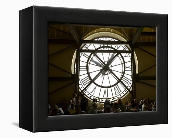 Diners Behind Famous Clocks in the Musee d'Orsay, Paris, France-Jim Zuckerman-Framed Premier Image Canvas