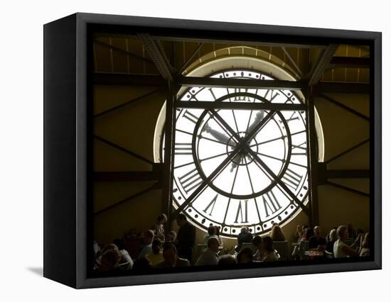 Diners Behind Famous Clocks in the Musee d'Orsay, Paris, France-Jim Zuckerman-Framed Premier Image Canvas