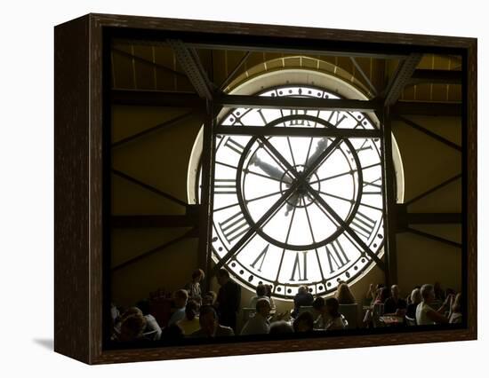 Diners Behind Famous Clocks in the Musee d'Orsay, Paris, France-Jim Zuckerman-Framed Premier Image Canvas