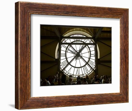 Diners Behind Famous Clocks in the Musee d'Orsay, Paris, France-Jim Zuckerman-Framed Photographic Print