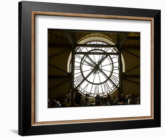 Diners Behind Famous Clocks in the Musee d'Orsay, Paris, France-Jim Zuckerman-Framed Photographic Print